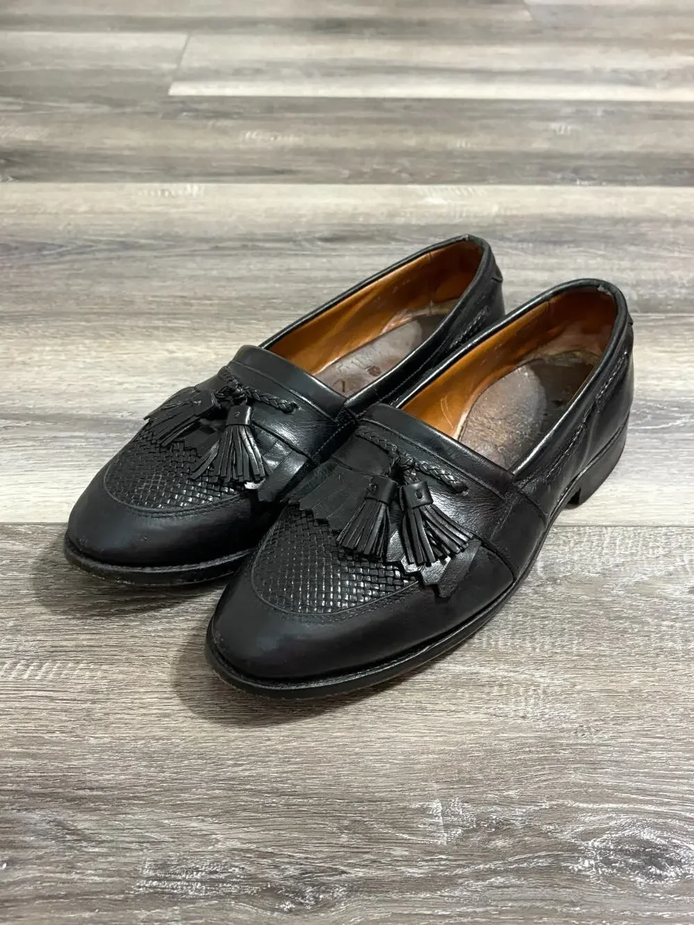 Allen Edmonds Black Tassel Loafers Shoes Preppy Luxury Retro Workwear - Men’s 11